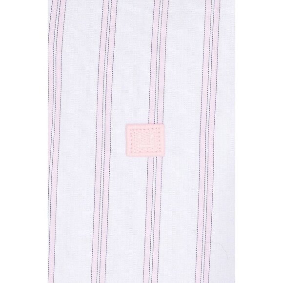 Acne Studios Button Up Shirt in White & Rose Pink Small New Womens Blouse as-is - Picture 13 of 17